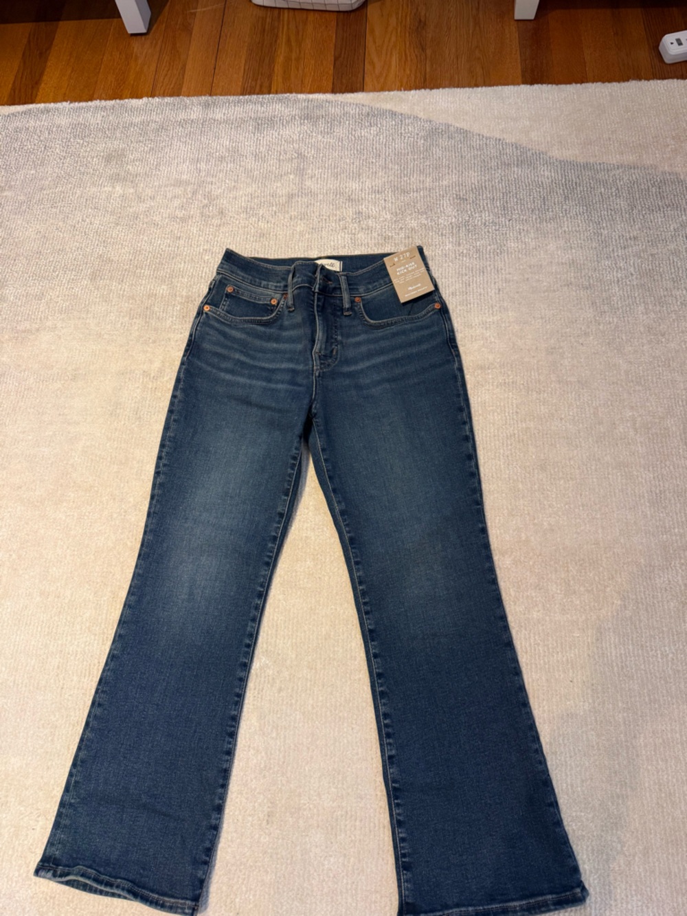Madewell Mid-Rise Dark Blue Flare Jeans
